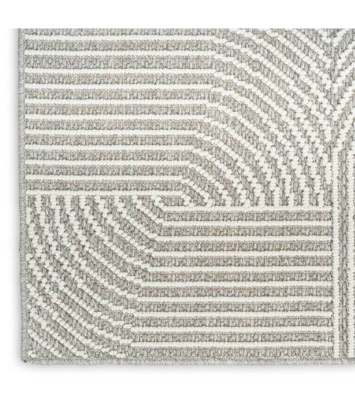 Nourison Natural Texture Grey Ivory NTX02 8 ft. Rect. Rug