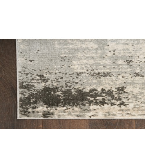 Nourison Serenity Home Ivory Grey SRH06 2 ft. 2 in. X 7 ft. 6 in. Rectangle Rug