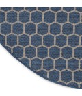 Nourison Twist Reversible Blue TWS01 8 ft. X Round Rug
