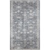 Nourison Astra Machine Washable Dark Blue ASW16 2 ft. X 6 ft. Rectangle Rug