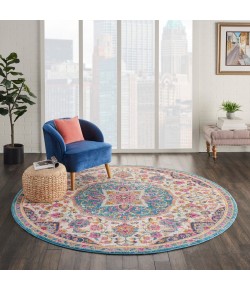 Nourison Passion - Psn22 Ivory Multicolor Area Rug 8 ft. X Round