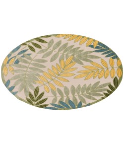 Nourison Home Aloha ALH18 Green Multicolor 5 ft. 3 in. Round Area Rug