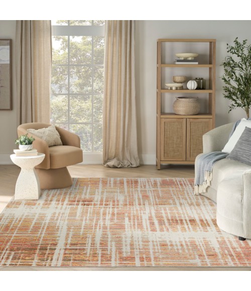 Nourison Home Washable Decor Beige Peach WSD07 7 ft. 10 in. X 10 ft. Rectangle Rug