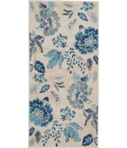Nourison Tranquil(Traql) - Tra02 Ivory Light Blue Area Rug 2 ft. X 4 ft. Rectangle