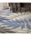 Nourison Aloha Round Area Rug ALH18-Grey/Blue