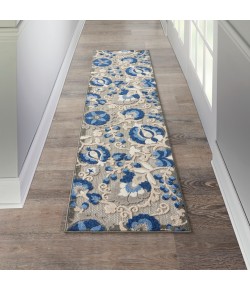 Nourison Aloha - Alh17 Natural Blue Area Rug 2 ft. 3 X 8 ft. Rectangle