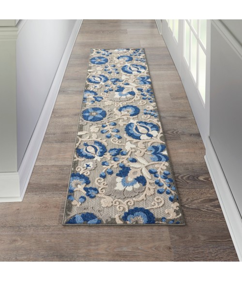 Nourison Aloha Runner Area Rug ALH17-Natural/Blue