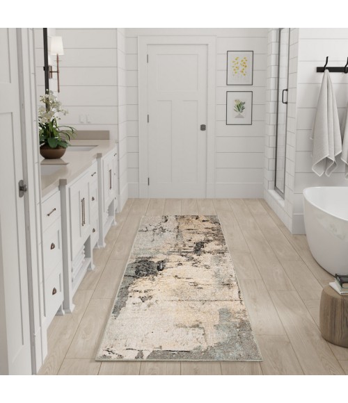 Nourison Home Washable Decor Blue WSD09 2 ft. X 6 ft. Rectangle Rug