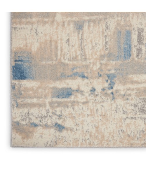 Nourison Solace Area Rug SLA08 Ivory/Grey/Blue 2'3" x 7'3"