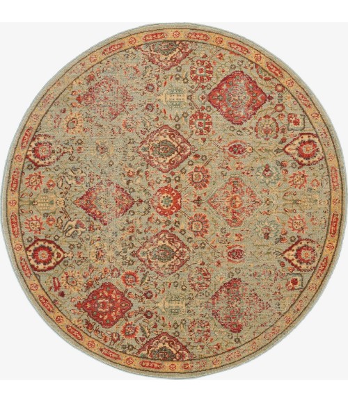 Nourison Somerset Round Area Rug ST90-Light Green