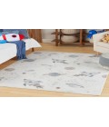 Nourison Astra Machine Washable Ivory Multicolor ASW18 5 ft. 3 in. X 7 ft. Rectangle Rug