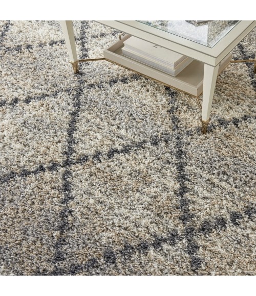 Nourison Scandinavian Shag Silver Grey SCN01 7 ft. 10 in. X 10 ft. 6 in. Rect. Rug