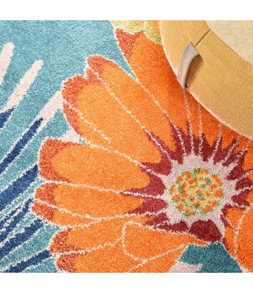 Nourison Allur Area Rug ALR06-Turquoise Multicolor