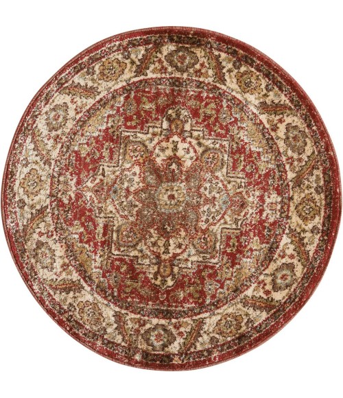 Nourison Delano Round Area Rug DEL05-Brick