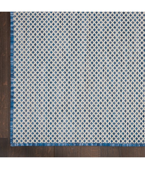 Nourison Courtyard Area Rug COU01 Ivory Blue 3' x 5'