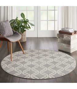 Nourison Jubilant - Jub17 Grey Area Rug 5 ft. 3 X Round