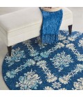 Nourison Tranquil Round Area Rug TRA09-Navy/Light Blue