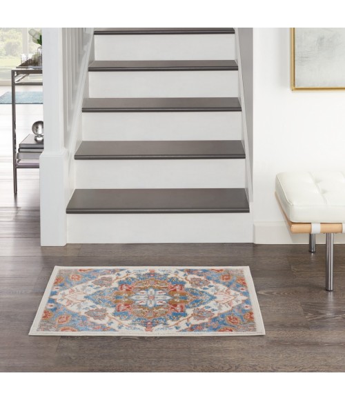 Nourison Elation Area Rug ETN09-Ivory Blue