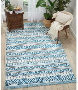 Nourison Dws05 Kamala - Ds503 Ivory Blue Area Rug 9 ft. 3 X 12 ft. 9 Rectangle