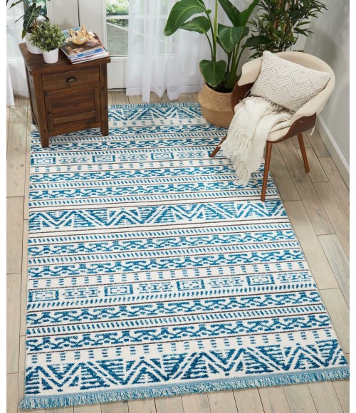 Nourison Kamala Area Rug DS503-Ivory/Blue