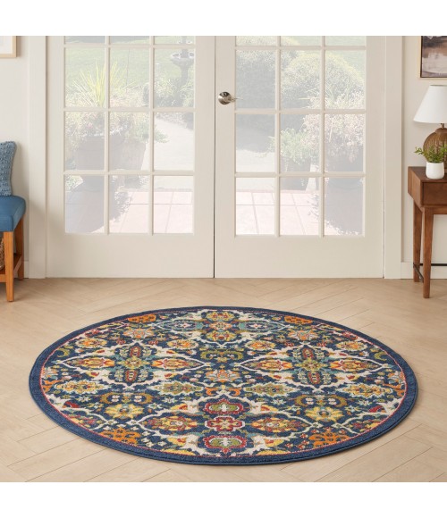 Nourison Allur Area Rug ALR03 Navy Multicolor