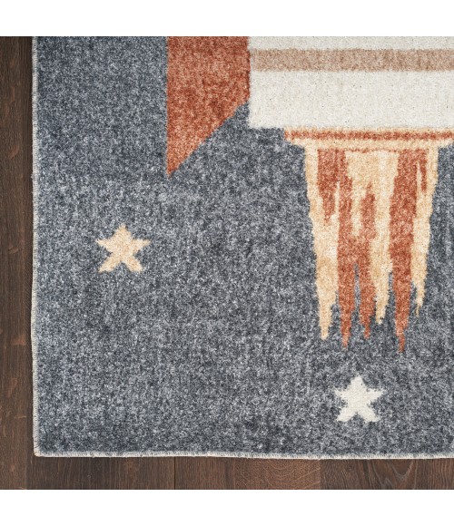 Nourison Astra Machine Washable Area Rug ASW06 Sky Blue