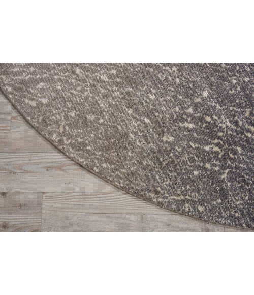 Twilight Area Rug Nourison Twilight Round Area Rug TWI12 Ivory/Grey 8' Round