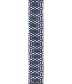 Nourison Twist Reversible 2ft. 2in. x 10ft. Navy Modern Rug