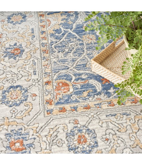 Nicole Curtis Series 4 Area Rug SR402 Light Blue Grey