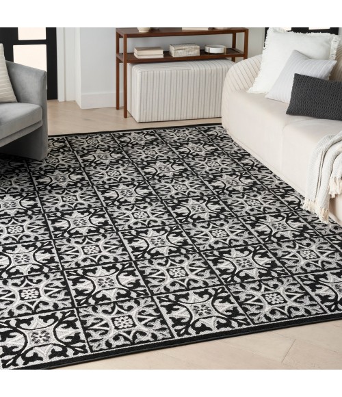 Nourison Aloha Area Rug Nourison Aloha Area Rug ALH34 Black White