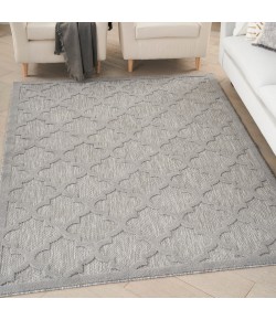 Nourison Easy Care - Nes01 Silver Grey Area Rug 6 ft. X 9 ft. Rectangle