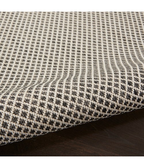 Nourison Courtyard Area Rug COU01-Ivory Charcoal