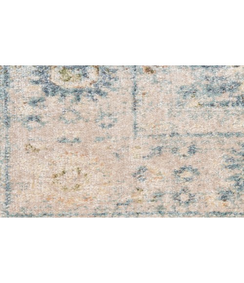 Nourison Astra Machine Washable Teal Beige ASW16 2 ft. X 6 ft. Rectangle Rug