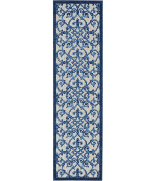 Nourison Aloha Runner Area Rug ALH21-Grey/Blue
