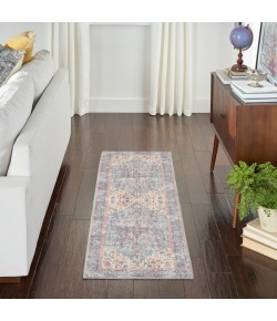 Nourison Nicolecurtis Series1 - Sr104 Blue Multicolor Area Rug 2 ft. X 6 ft. Runner