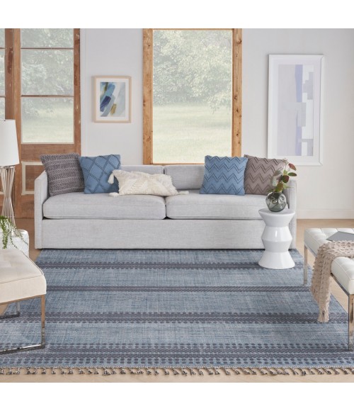 Nourison Asilah Area Rug ASI02 Light/Blue/Charcoal 9' x 12'2"