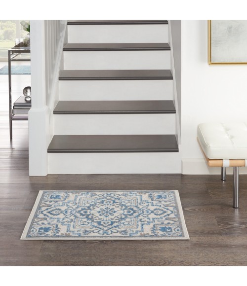 Nourison Elation Area Rug ETN10-Ivory Blue