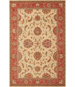 Nourison Home Living Treasures LI04 Ivory/Red 5 ft. 6 in. X 8 ft. 3 in. Area Rug