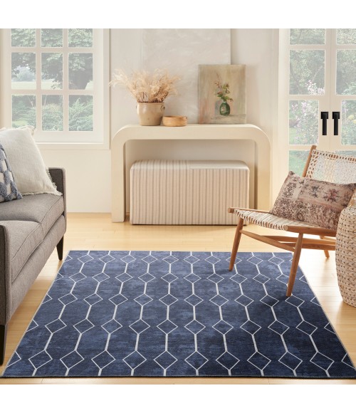 Nicole Curtis Machine Washable Series 1 Area Rug Nicole Curtis Machine Washable Series 1 Area Rug SR107 Navy