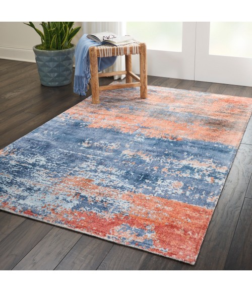 kathy ireland Home Safari Dreams Area Rug KI374-Blue/Brick