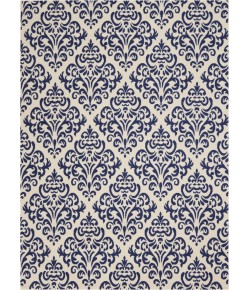 Nourison Home Grafix GRF06 White Blue 5 ft. 3 in. X 7 ft. 3 in. Area Rug