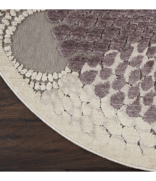 Nourison GRAPHIC ILLUSIONS Area Rug Nourison Graphic Illusions Round Area Rug GIL04-Grey