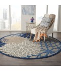 Nourison Aloha Round Area Rug ALH05-Blue/Multicolor
