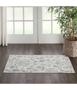 Nourison Jubilant - Jub09 Ivory Blue Area Rug 2 ft. X 4 ft. Rectangle