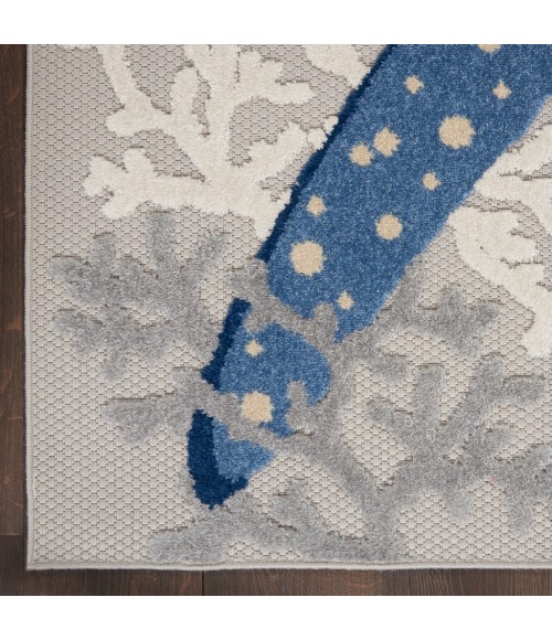 Nourison ALOHA Area Rug Nourison Aloha Area Rug ALH24-Blue/Grey