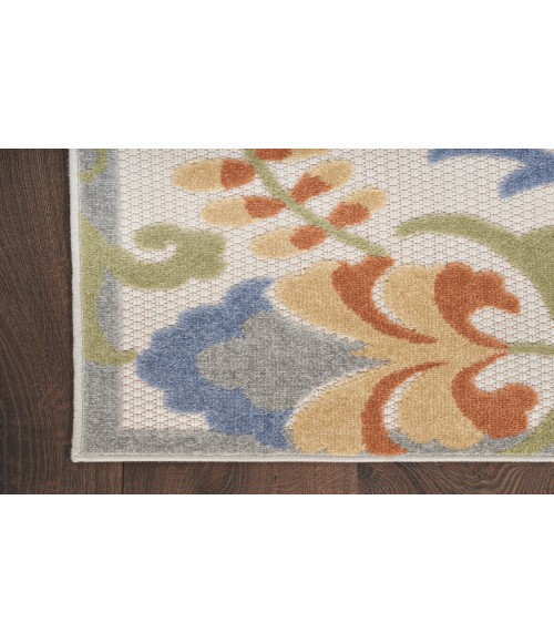 Nourison Aloha Ivory Blue ALH17 2 ft. 8 in. X 4 ft. Rectangle Rug