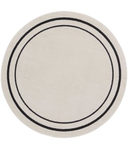Nourison Essentials - Nre02 Ivory Black Area Rug 6 ft. X Round