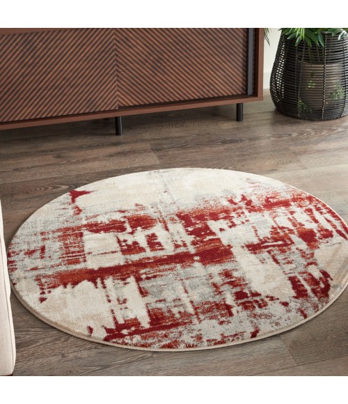 Nourison MAXELL Area Rug Nourison Maxell Area Rug MAE14-Ivory/Red