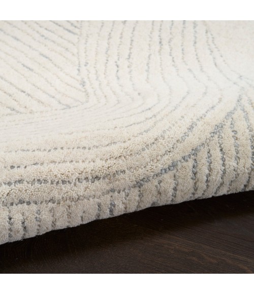 DKNY Pure Patterns Ivory Grey PRN01 8 ft. Rect. Rug