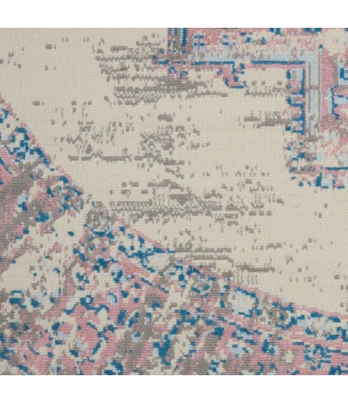 Nourison Grafix Round Area Rug GRF14-Ivory/Pink